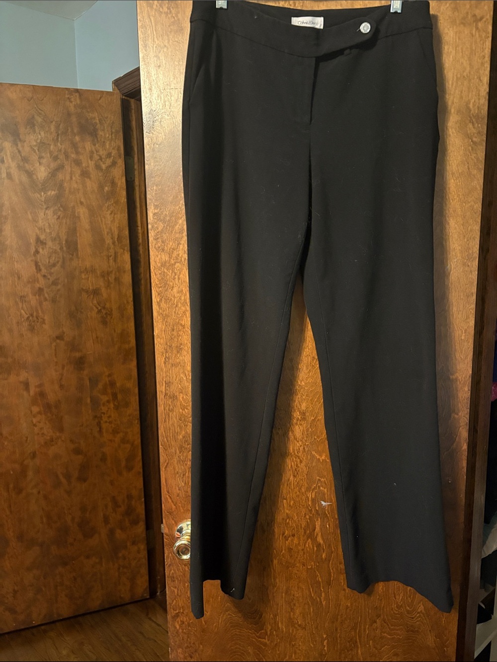 Calvin Klein Black Straight-Leg Dress Pants